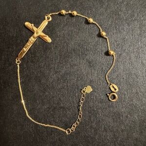 18K YG Rosary Bracelet